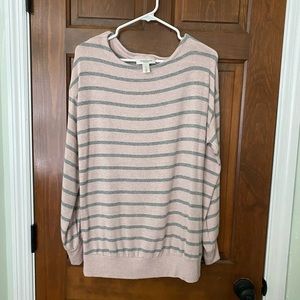 Motherhood Maternity blush & gray sweater medium
